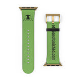 Watch Band Logo Site Black Light Green