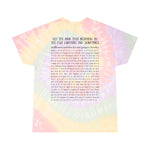 T-Shirt Adult Unisex Tie-Dye Spiral Flat Earth Scriptures 240+