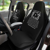 Car Seat Covers Saint Sinner White Black