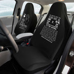 Car Seat Covers Saint Sinner White Black