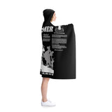 Blanket Hooded Overcomer White Black