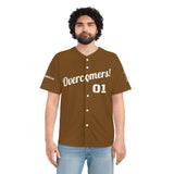 Shirt Men's Baseball Jersey Overcomer Brown