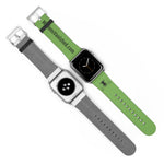 Watch Band Logo Site Black Light Green