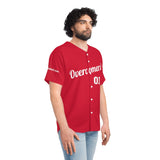 Shirt Men's Baseball Jersey Overcomer Red