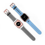 Watch Band Logo Site Black Light Blue