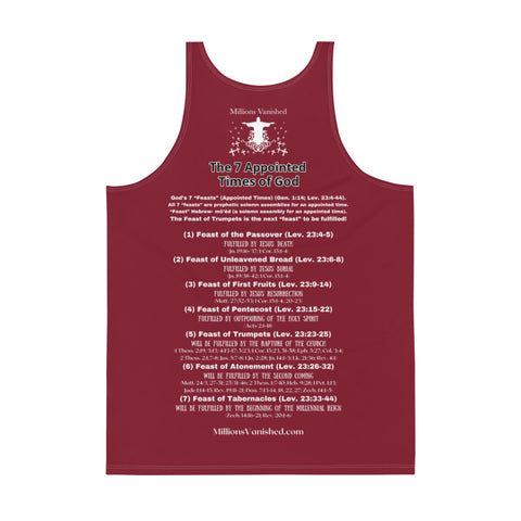Tank Top Unisex 7 Appointed Times White Maroon