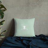 Pillow Premium Soft Green Logo