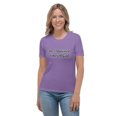 T-Shirt Women's 7 Appointed Times White Purple