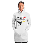 Sweatshirt Hoodie Longline 11:59.99 White