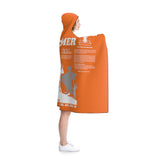 Blanket Hooded Overcomer White Orange