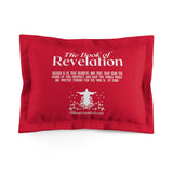 Pillow Sham Revelation 1:3 White Red