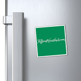 Magnets - Logo White Green 2 Site