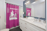 Shower Curtain - Overcomer White Hot Pink