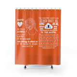 Shower Curtain - Saint Sinner White Orange