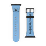 Watch Band Logo Site Black Light Blue