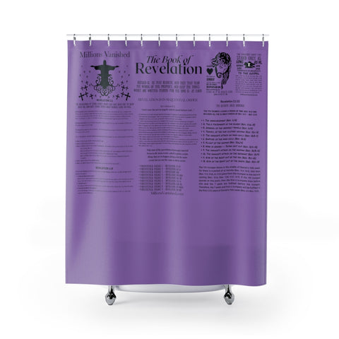 Shower Curtain - Revelation Salvation Black Lavender