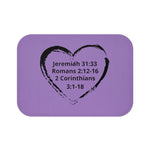 Bath Mat Heart Black Lavender