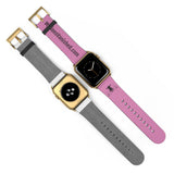 Watch Band Logo Site Black Pink