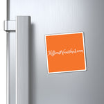 Magnets - Logo White Orange 2 Site