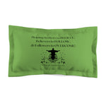 Pillow Sham Great Commission Black Light Green