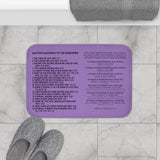 Bath Mat Feasts Overcomer Black Lavender