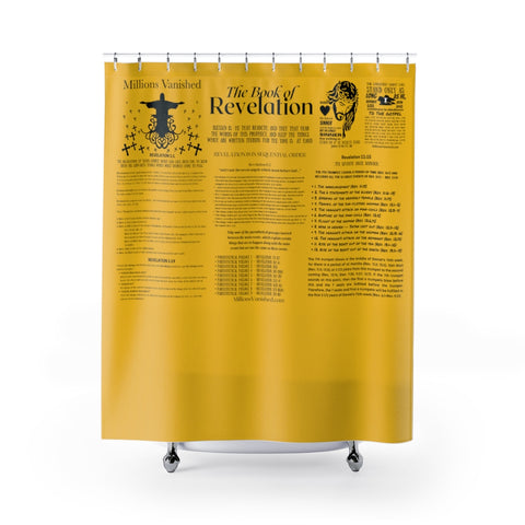 Shower Curtain - Revelation Salvation Black Yellow