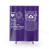 Shower Curtain - Saint Sinner White Purple