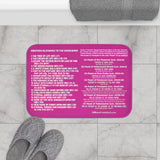 Bath Mat Feasts Overcomer White Hot Pink