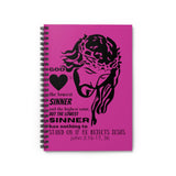 Notebook Sinner Black Hot Pink
