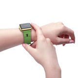 Watch Band Logo Site Black Light Green