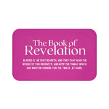 Bath Mat Revelation 1:3 White Hot Pink