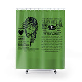 Shower Curtain - Saint Sinner Black Light Green