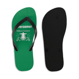 Shoes Unisex Flip-Flops - Overcomer Green