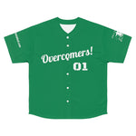 Shirt Men's Baseball Jersey Overcomer Green