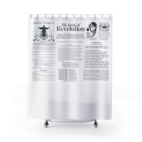 Shower Curtain - Revelation Salvation Black White
