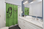 Shower Curtain - Saint Sinner Black Light Green