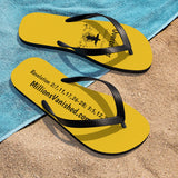 Shoes Unisex Flip-Flops - Overcomer Yellow