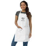 Apron Embroidered Heart Black