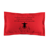 Pillow Sham Great Commission Black Red