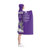 Blanket Hooded Overcomer White Purple