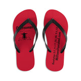 Shoes Unisex Flip-Flops - Overcomer Red