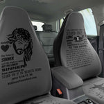 Car Seat Covers Saint Sinner Black Grey