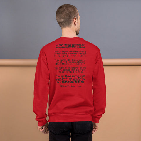 Sweatshirt Adult Unisex More Than Belief Black Color